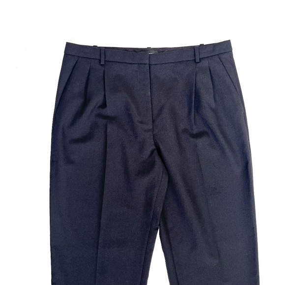 Theory Black Satin Cuffed Trousers - Picture 6 of 9